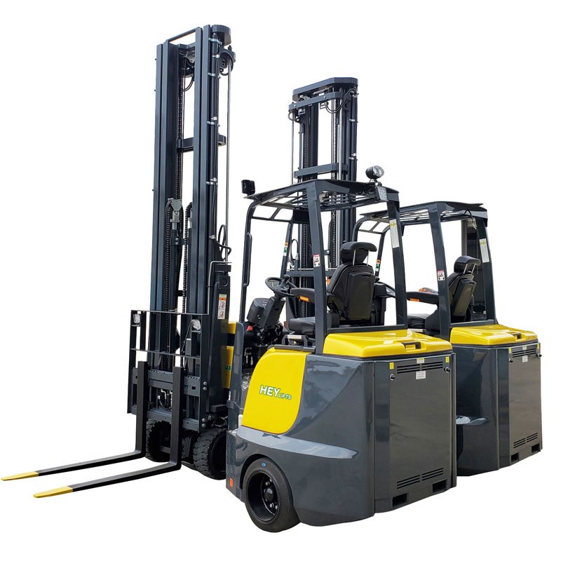 Narrow aisle forklift in rubber industry
