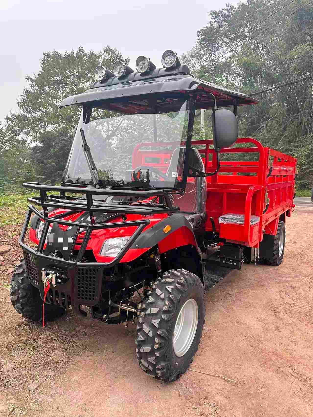 Premium Model 350cc Heavy-Duty All-Terrain Gasoline Cargo Tricycle